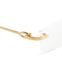 Image 4 of CARTIER GOLD RECTANGLE RIMLESS OPTICAL UNISEX EYEWEAR CT0050O 001