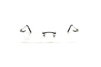 Image 1 of CARTIER SILVER RECTANGLE RIMLESS OPTICAL UNISEX EYEWEAR CT0050O 002