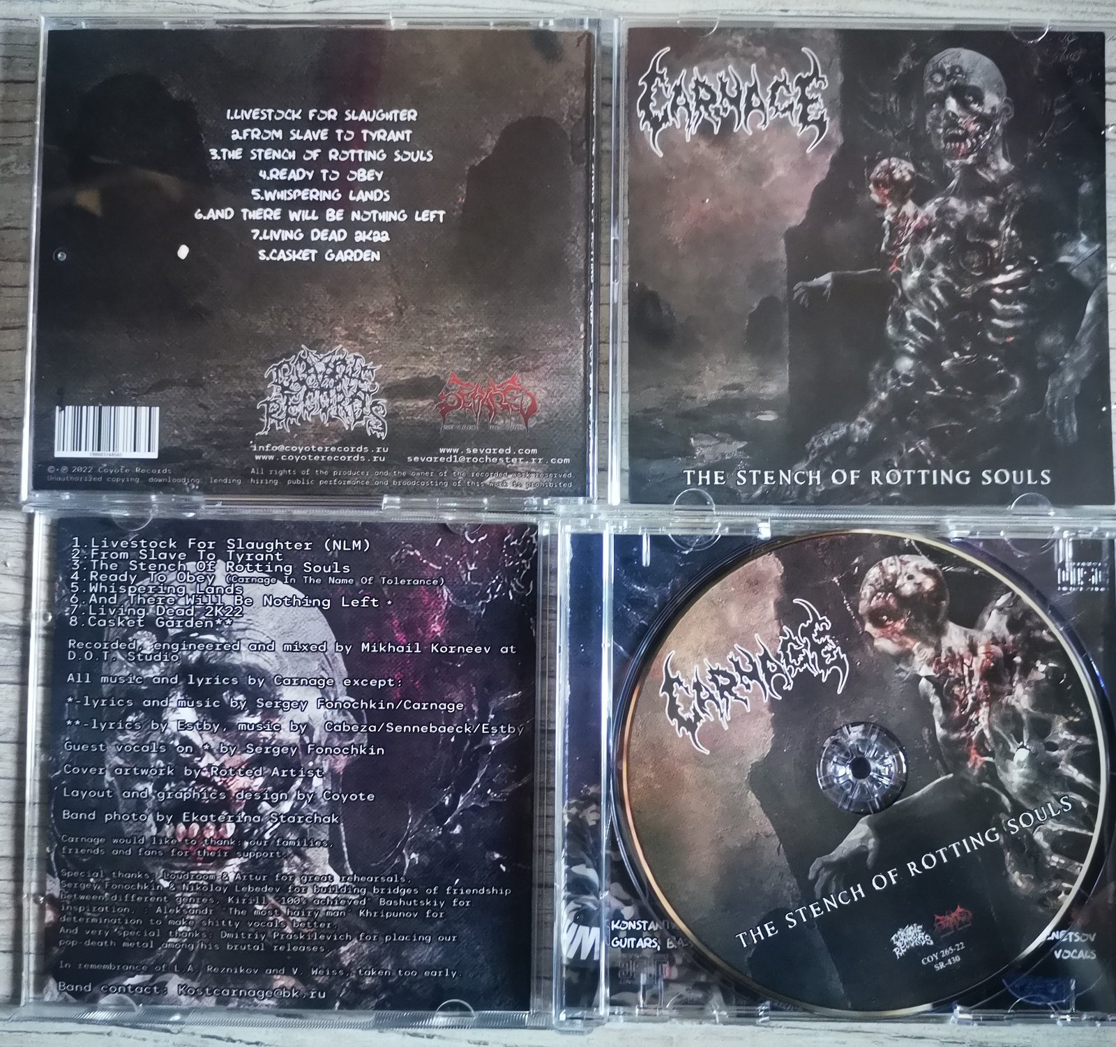 COYOTE RECORDS — CARNAGE The Stench Of Rotting Souls CD