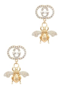 NEW Bee Charm Double G Stud Earring