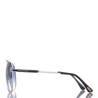 Image 2 of TOM FORD Rick Aviator Sunglasses TF378 Rose Gold Blue