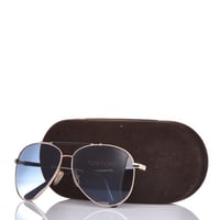 Image 4 of TOM FORD Rick Aviator Sunglasses TF378 Rose Gold Blue