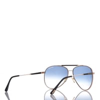 Image 5 of TOM FORD Rick Aviator Sunglasses TF378 Rose Gold Blue