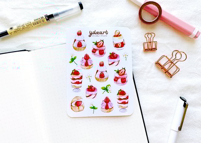 Strawberries (Ver. B) Sticker Sheet