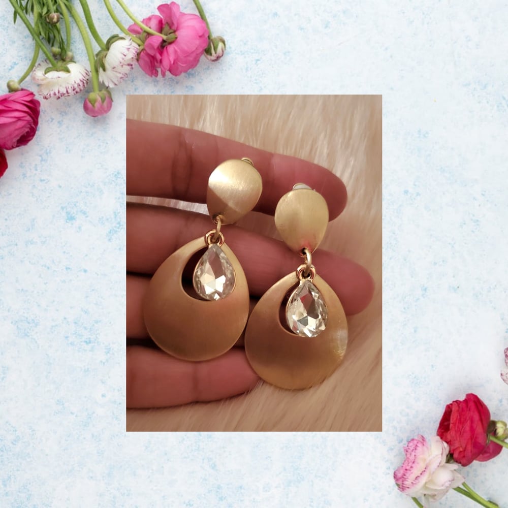 Image of Golden Tears statement earrings 