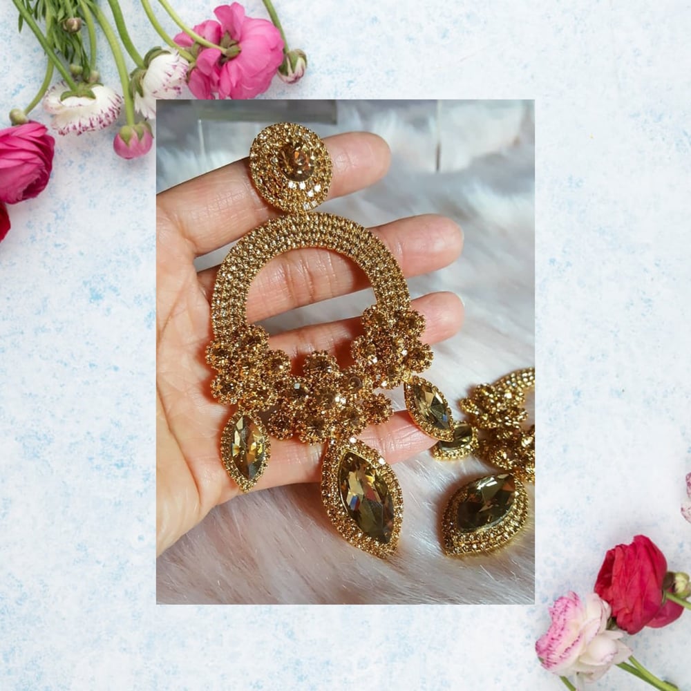 Image of Tiera Queen Statement Earrings 