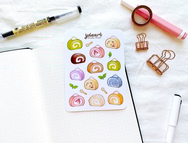 Cake Rolls (Ver. B) Sticker Sheet