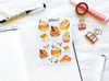 Orange Desserts Sticker Sheet