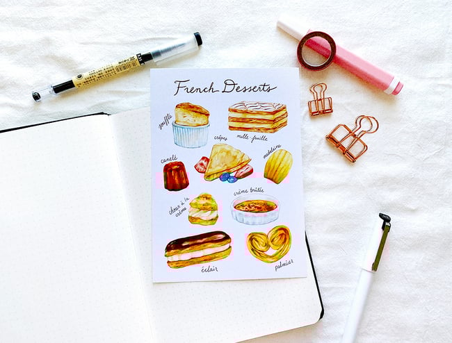 French Desserts Print