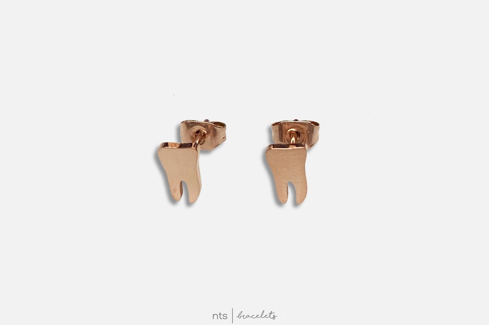 Image of TOOTH EARRINGS (Rose Gold)