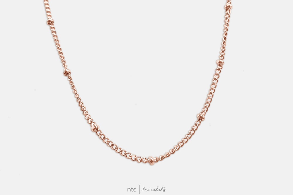Image of LAYERING BALL CHAIN (Rose Gold)