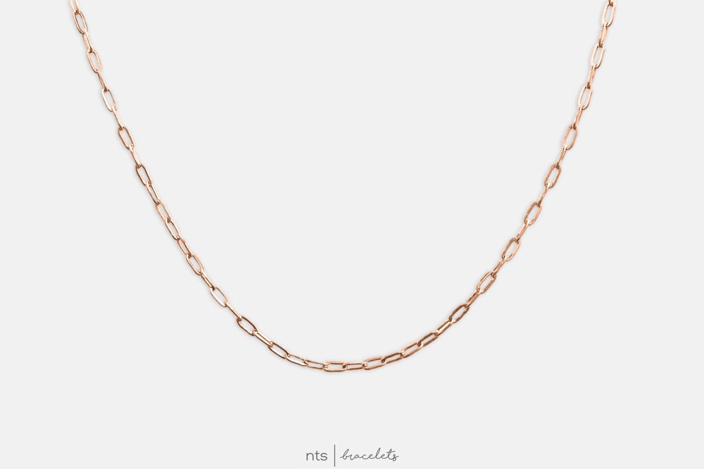 Image of SMALL PAPER CLIP CHAIN (Rose Gold)