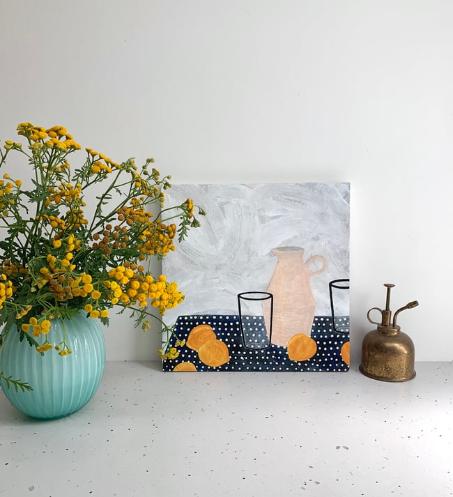 apricots and terracotta jug~original 