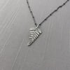Sterling Silver Fern Frond Necklace