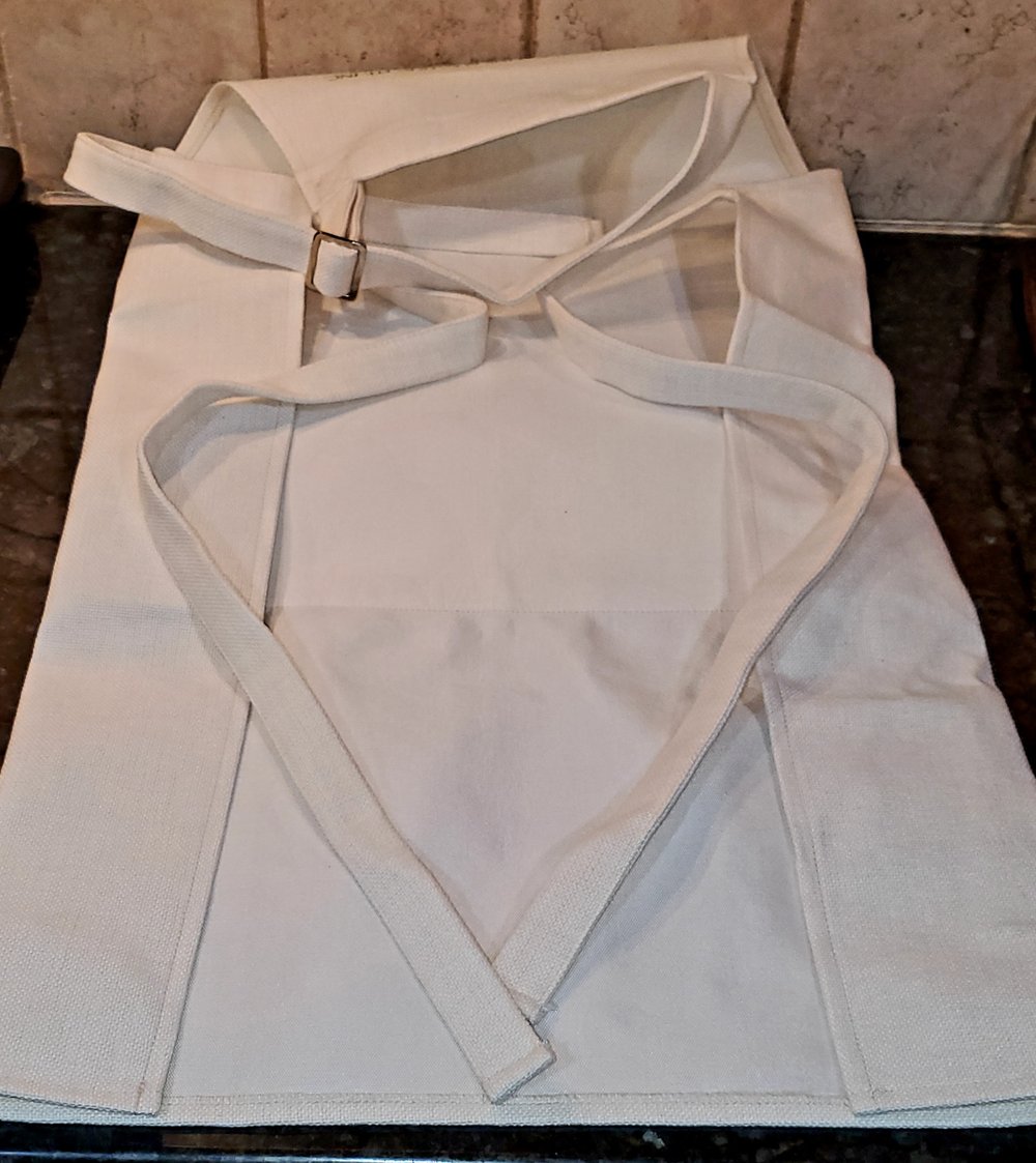 Hand-Made Chef's Apron-Thick-Heavy-Washable (Cream Color-One Size)