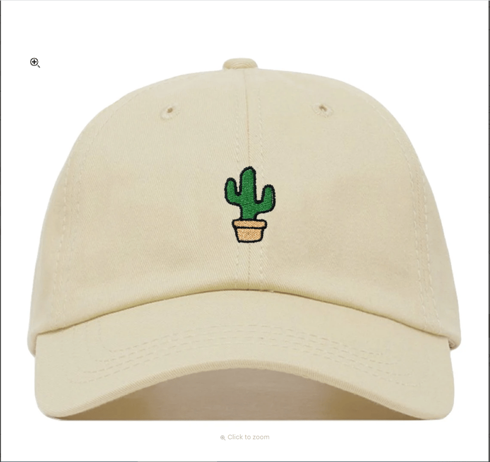 Image of CACTUS Baseball Hat, Embroidered Dad Cap • Succulent Cacti Desert Plant