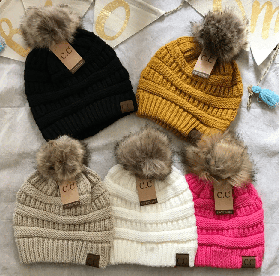 Image of Genuine CC POM Beanie for Adults | Premium Winter Hats
