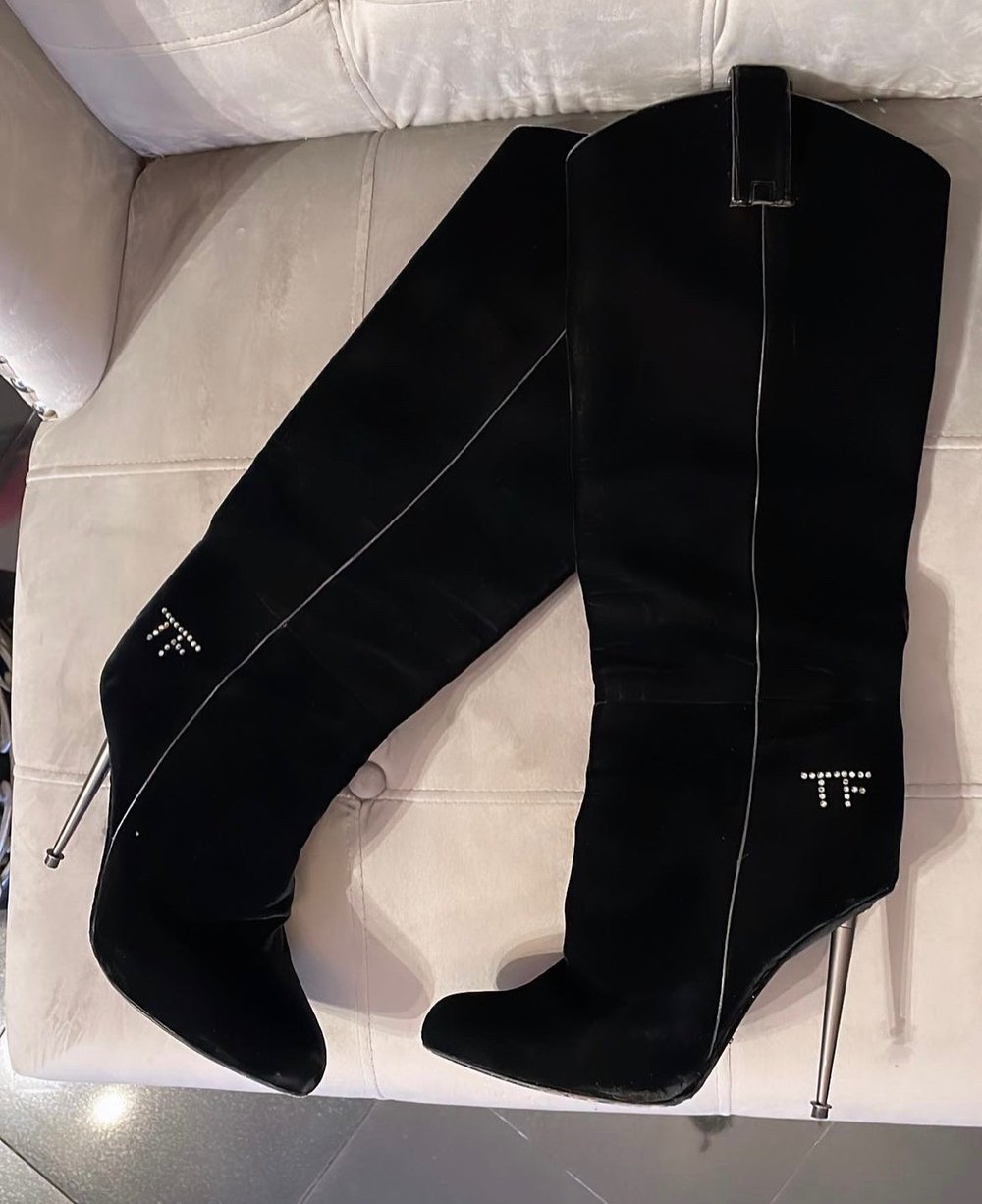 Image of TOM FORD VELVET BOOT