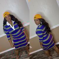 Purple striped Dress