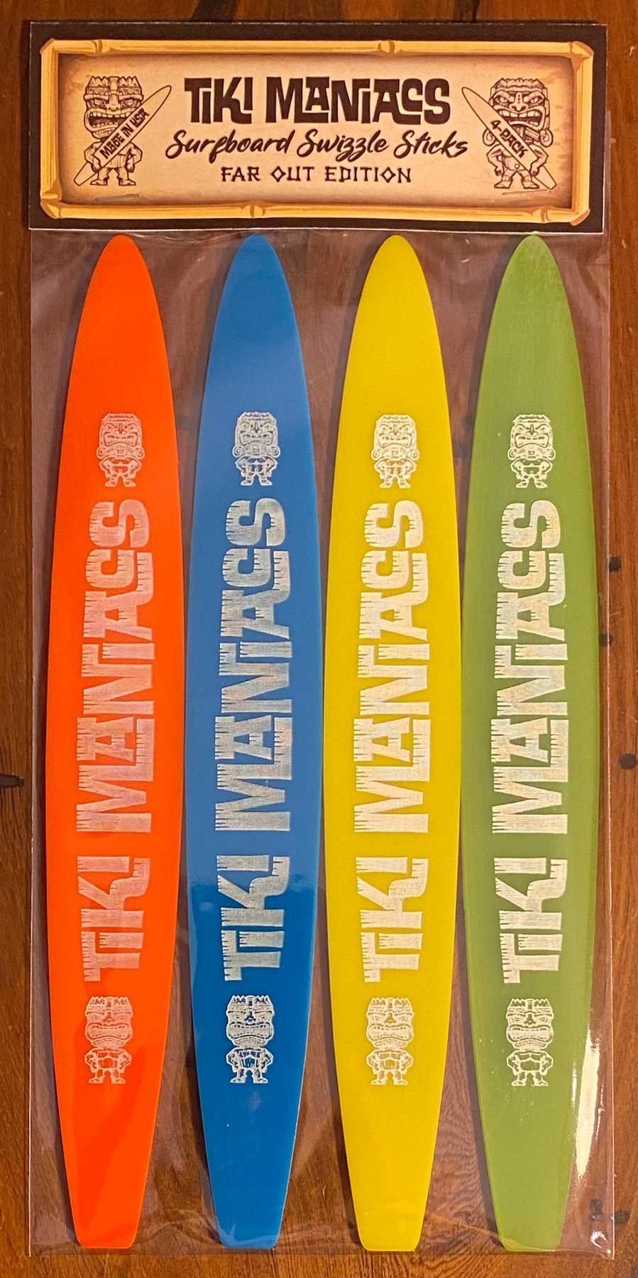 Image of SURFBOARD SWIZZLE STICKS FAR OUT EDITION