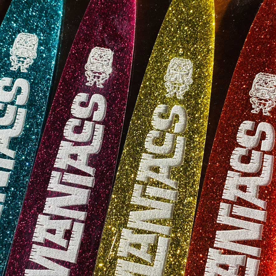 Image of SURFBOARD SWIZZLE STICKS GROOVY GLITTER EDITION