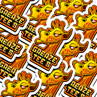 Holographic die cut laminated stickers