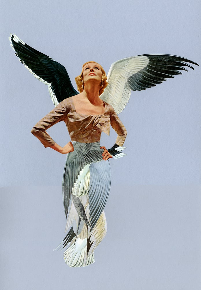Image of Calling all angels. Limited edition collage print.