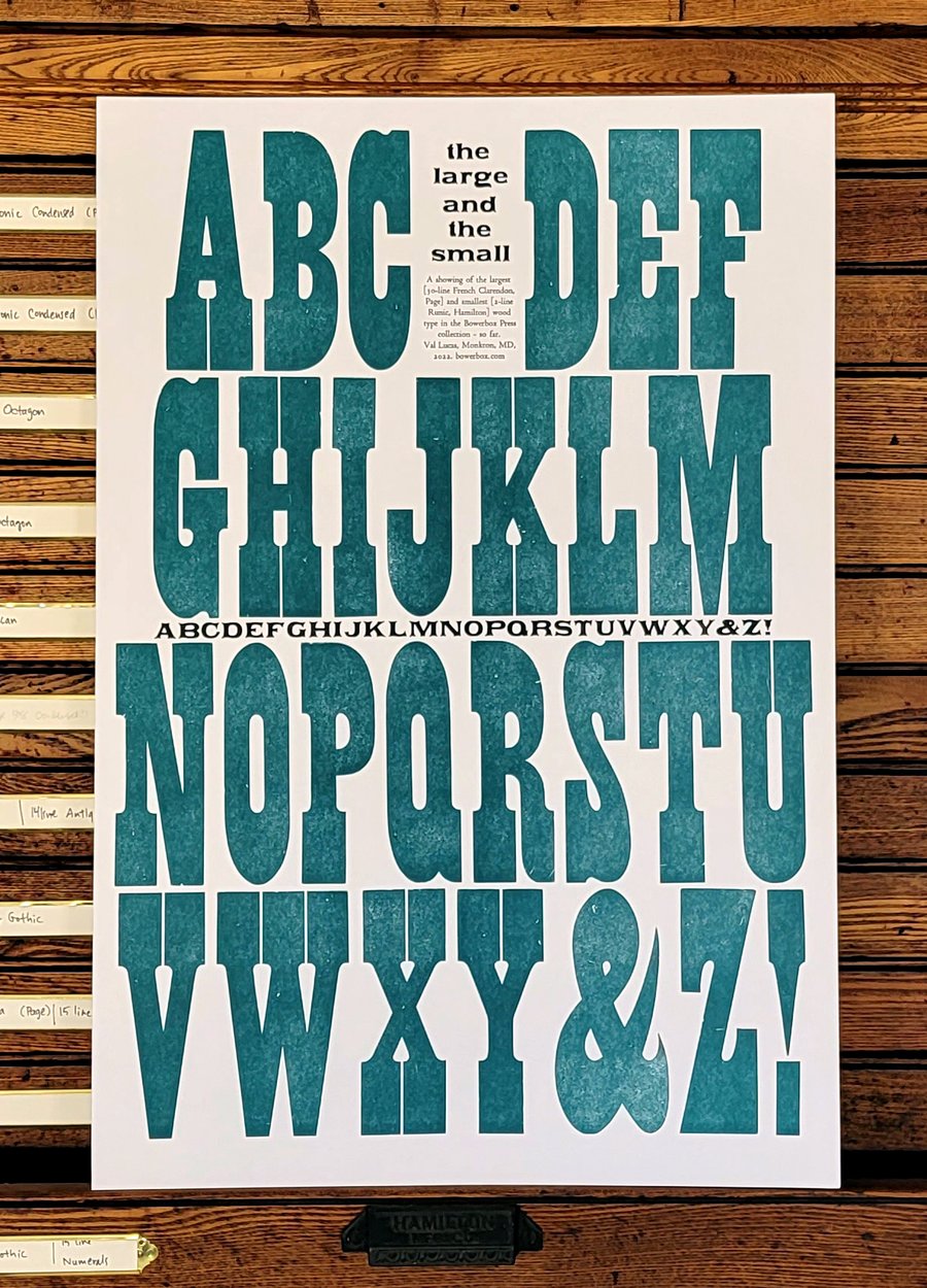 Image of The Large and the Small Wood Type Poster