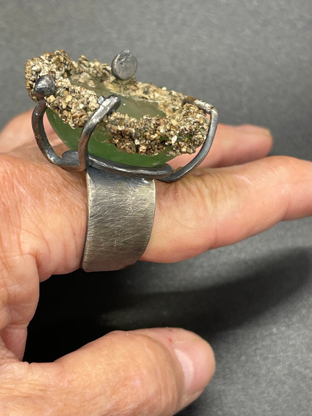 Image of Resin and Sterling Ring