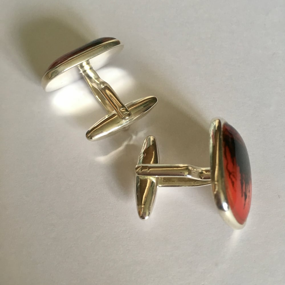 Vampire's Castle Gothic Style Resin Cufflinks