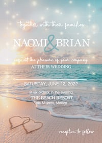 Beach Destination Wedding Invitation