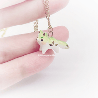 Image 3 of Matcha green fox necklace