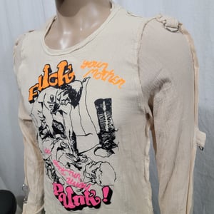 Image of F*ck your mother and dont run away punk bondage shirt