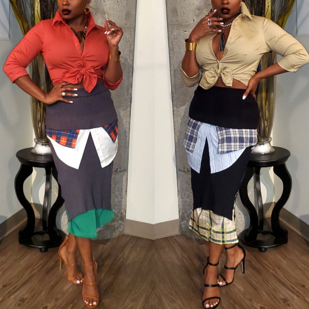 Image of The Kori Skirt & Syra Button Up Top-**SEPARATES**