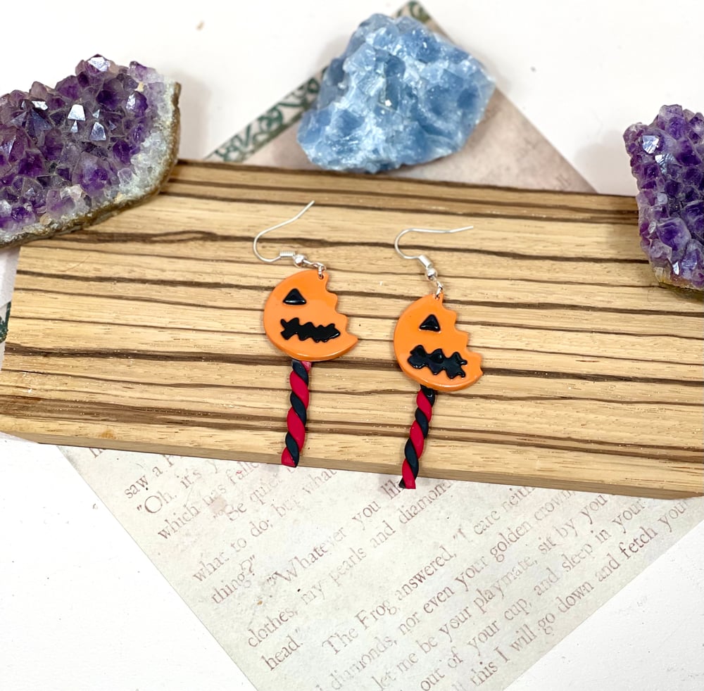 Image of Trick Or Treat Lollipop Earrings 