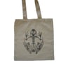 Skeleton Frog Canvas Tote