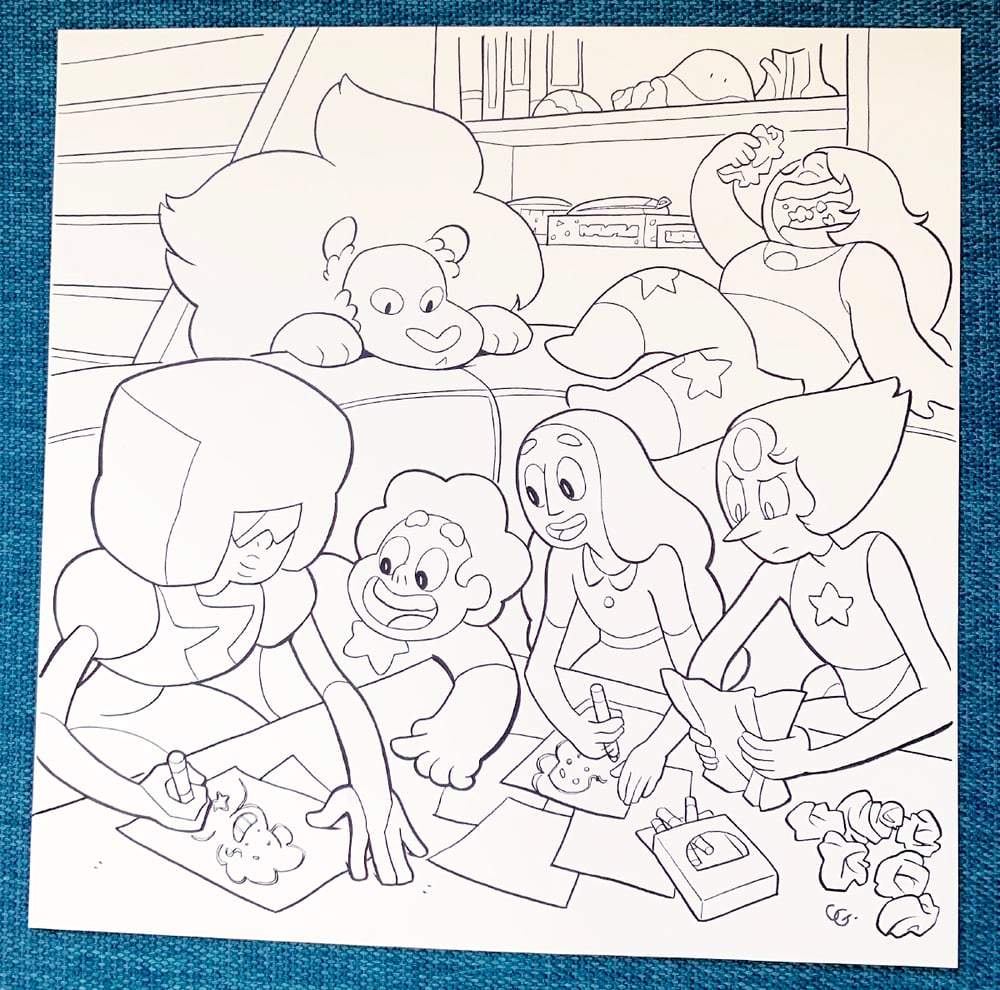 Image of Original Art - Family Portraits (Steven Universe Coloring Book)