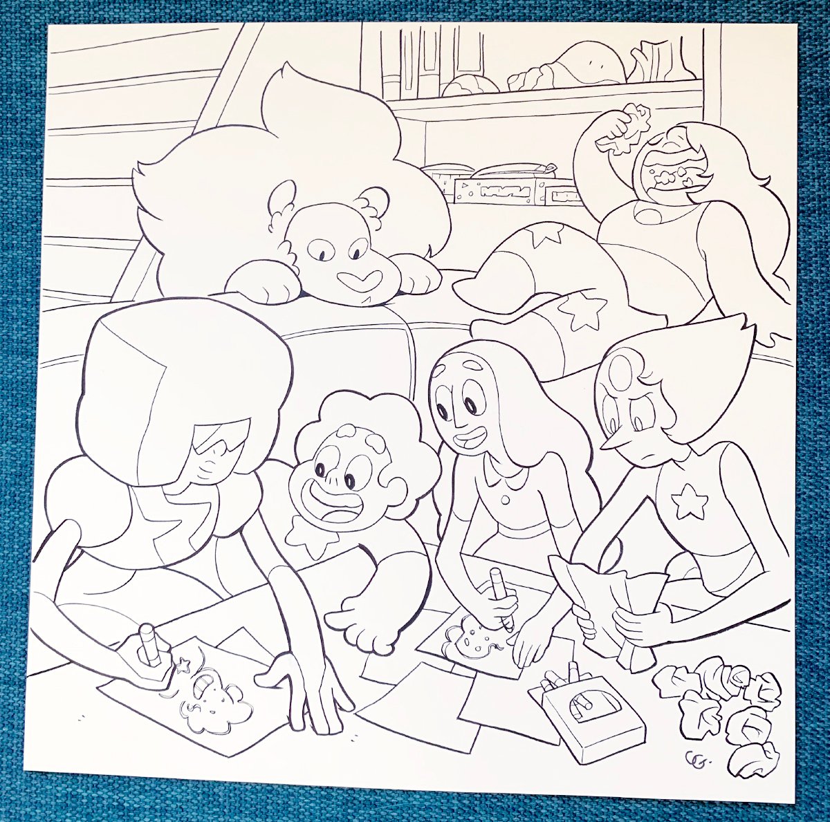 Image of Original Art - Family Portraits (Steven Universe Coloring Book)