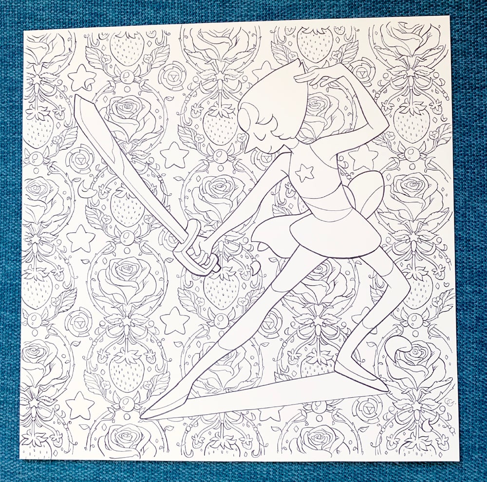 Image of Original Art - Pearl (Steven Universe Coloring Book)