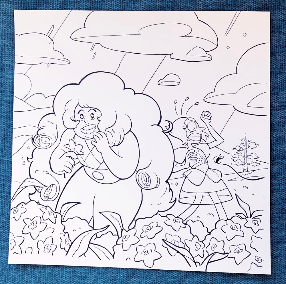 Image of Original Art - Earth (Steven Universe Coloring Book)