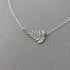 Sterling Silver Sideways Fern Frond Necklace Image 2