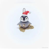 Image 1 of Santa penguin necklace