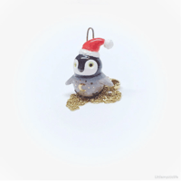 Image 2 of Santa penguin necklace