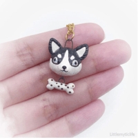 Image 1 of husky ceramic necklace