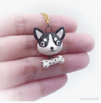 Image 2 of husky ceramic necklace