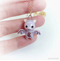 Image 1 of Halloween bat necklace