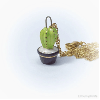 Image 3 of Cactus ceramic necklace