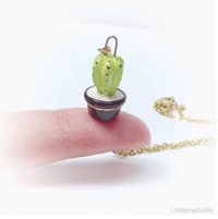 Image 4 of Cactus ceramic necklace