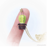 Image 1 of Cactus ceramic necklace