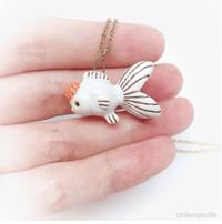 Image 2 of Goldfish ceramic necklace